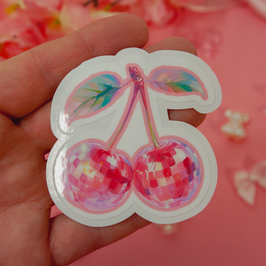 Disco Coquette Cherry Sticker
