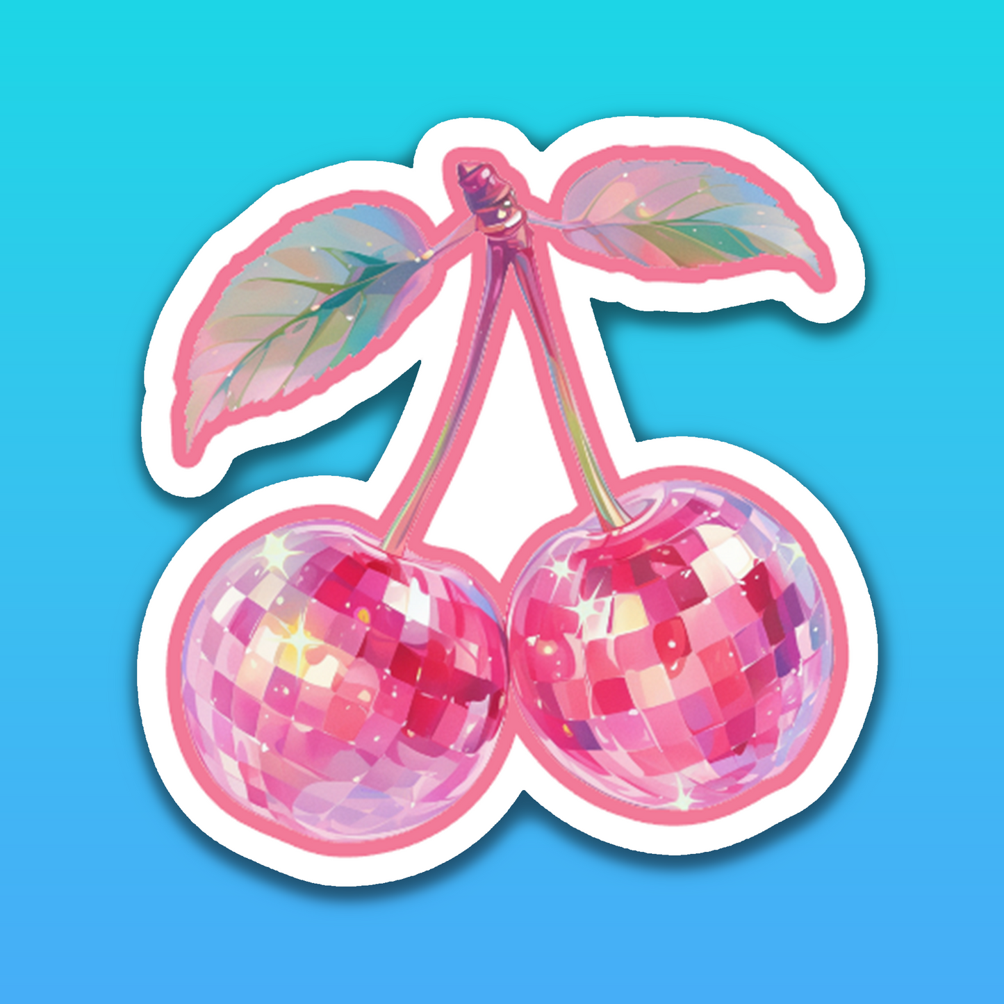 Disco Coquette Cherry Sticker