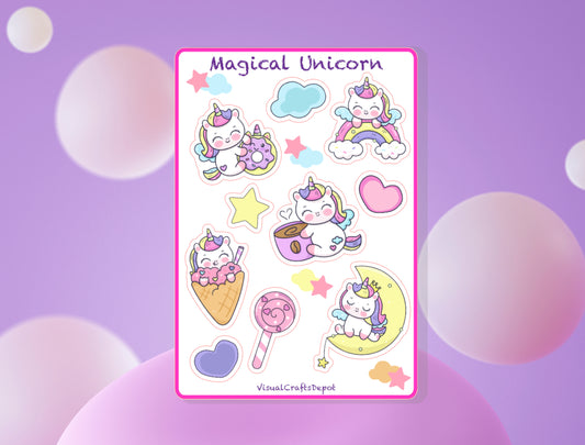 Magical Unicorn Sticker Sheet