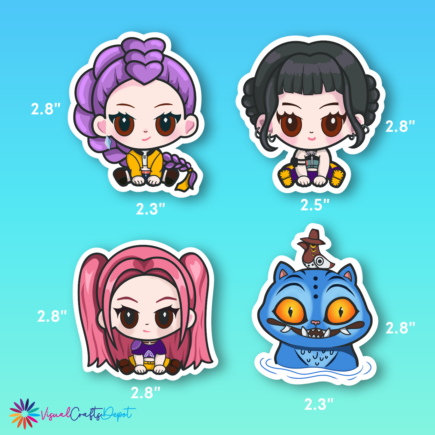 K-pop Idols stickers. Waterproof