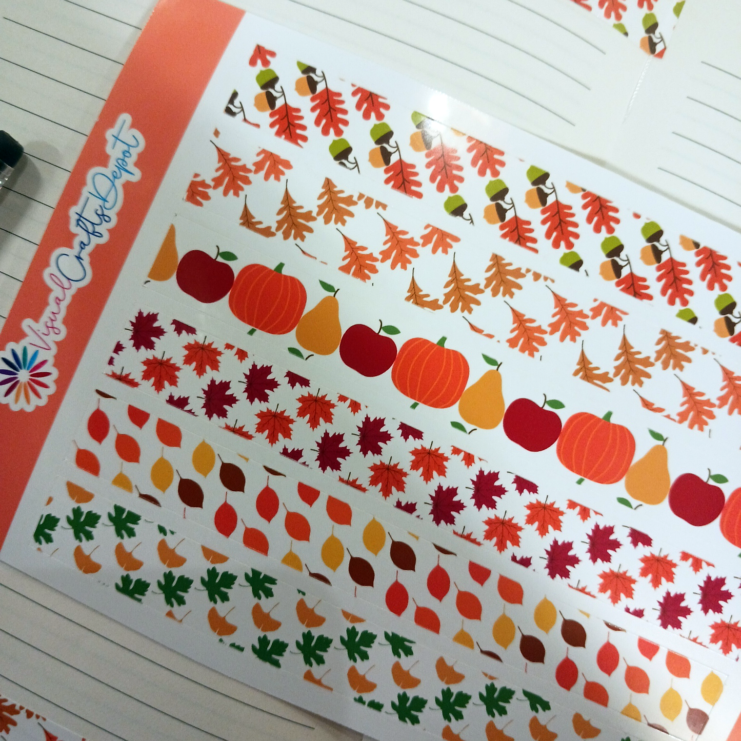 Fall Border Sticker sheet