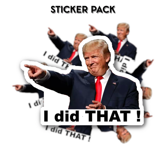"I did THAT!" Trump points stickers pack